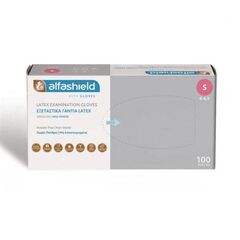 ALFASHIELD - ΓΑΝΤΙΑ LATEX ΜΕ ΠΟΥΔΡΑ L/ 100TMX (MX) - Πρώτες βοήθειες - γάντια στο Villagepharmacy