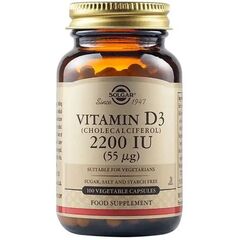 SOLGAR VIT. D-3 2200 IU veg.caps 100s - Βιταμίνες στο Villagepharmacy