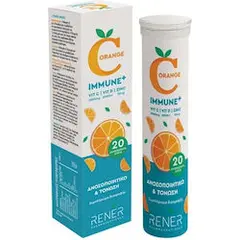 RENER C-ORANGE IMMUNE+VIT-C 1000MG+VIT-D+ZN 10MGX20TABS ΠΟΡΤ - Βιταμίνες στο Villagepharmacy