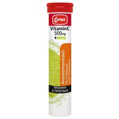 LANES EFF VIT C 500MG+ZINC LEMON 20T RED - Βιταμίνες στο Villagepharmacy