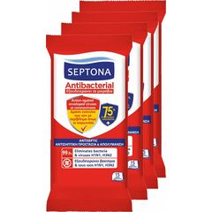 PSEPTONA ΜΑΝΤΗΛΙΑ REF 75% ETHANOL 4x15ΤΕΜ. (2+2 ΔΩΡΟ) - Φροντίδα μωρού - παιδιού στο Villagepharmacy
