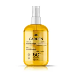 GARDEN Διφασικό Αντηλιακό Σπρέι Προσώπου και Σώματος SPF50 200ml - Αντιηλιακά στο Villagepharmacy