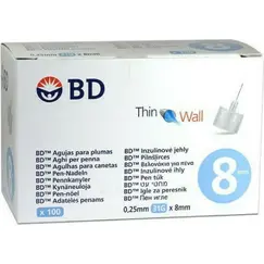 BD  ΒΕΛΟΝΕΣ ΓΙΑ ΠΕΝΕΣ ΙΝΣ. 31G X 8MM THIN WALL 100ΤΜΧ - Διαβήτης στο Villagepharmacy