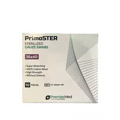 Γάζες αποστειρωμένες 36Χ40εκ 16PLY, *10τμχ - Επιδεσμικά στο Villagepharmacy