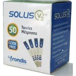 SOLUS V2 ΤΑΙΝΙΕΣ ΜΕΤΡΗΣΗΣ ΣΑΚΧΑΡΟΥ 50 ΤΕΜ - Διαβήτης στο Villagepharmacy