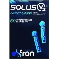 SOLUS V2 ΣΚΑΡΦΙΔΑ ΜΕΤΡ.ΣΑΚΧΑΡΟΥ 50 ΤΕΜ - Διαβήτης στο Villagepharmacy