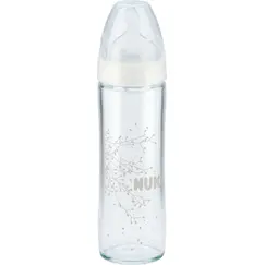 NUK NEW CLASSIC ΓΥΑΛΙΝΟ 240ML SIL. ΜΕΓ1 0-6Μ - Εγκυμοσύνη - θηλασμός - πιπίλες στο Villagepharmacy