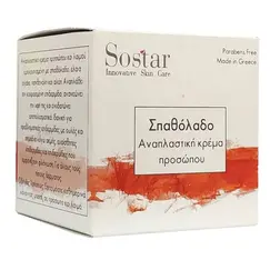 SOSTAR ΑΝΑΠΛΑΣΤΙΚΗ ΚΡΕΜΑ ΣΠΑΘΟΛΑΔΟ 50ML - Πρόσωπο στο Villagepharmacy