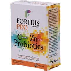 GEOPLAN FORTIUS PRO 1000MG ΒΙΤ C, 20MG ΨΕΥΔ, ΠΡΟΒΙΟΤ, 60TABS - Βιταμίνες στο Villagepharmacy