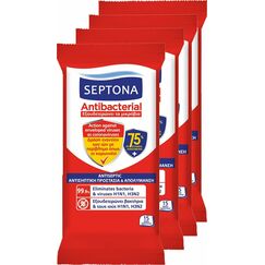 PSEPTONA ΜΑΝΤΗΛΙΑ REF 75% ETHANOL 4x15ΤΕΜ. (2+2 ΔΩΡΟ) - Φροντίδα μωρού - παιδιού στο Villagepharmacy