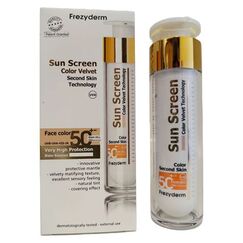 FREZYDERM SUN SCREEN VELVET COLOR FACE SPF 50+ 50ml - Αντιηλιακά στο Villagepharmacy