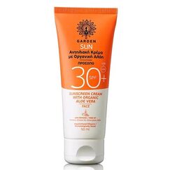 GARDEN SUN SUNSCREEN FACE CREAM ORG AL VER SPF30 50ml - Αντιηλιακά στο Villagepharmacy