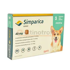 Simparica 10 - 20kg (40mg) Αντιπαρασιτικό χάπι για Σκύλους *3tabs - Κτηνιατρικά στο Villagepharmacy