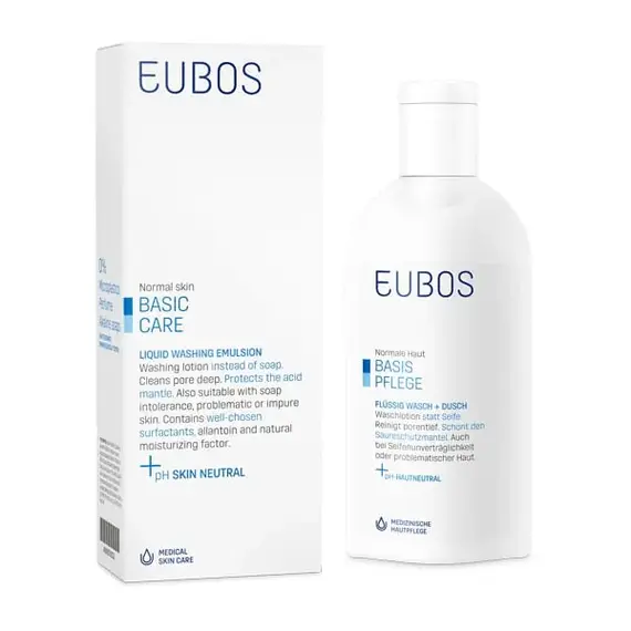 Eubos Liquid Washing Emulsion Blue Υγρό Καθαρισμού για Πρόσωπο & Σώμα, 200ml - Χείλη στο Villagepharmacy