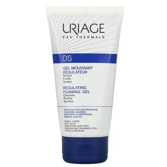 Uriage D.S Regulating Foaming Gel Αφρώδες Ρυθμιστικό Τζελ Καθαρισμού, 150ml - Χείλη στο Villagepharmacy