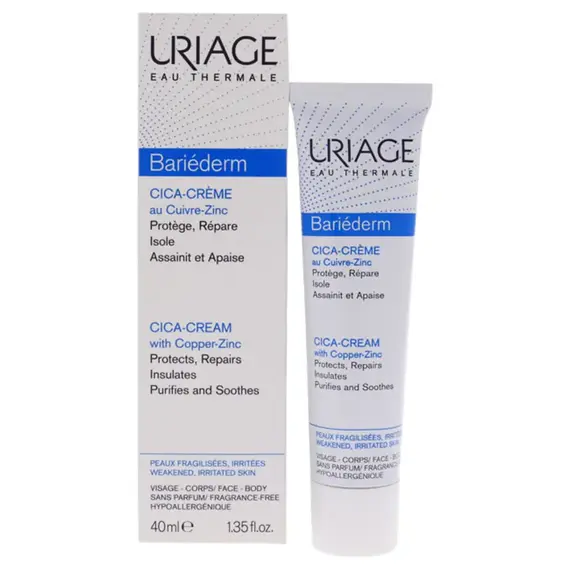 Uriage Bariederm Cica-Creme Reparatrice Cu-Zn Επανορθωτική Κρέμα για Όλη την Οικογένεια, για Πρόσωπο & Σώμα, 40ml - Χείλη στο Villagepharmacy