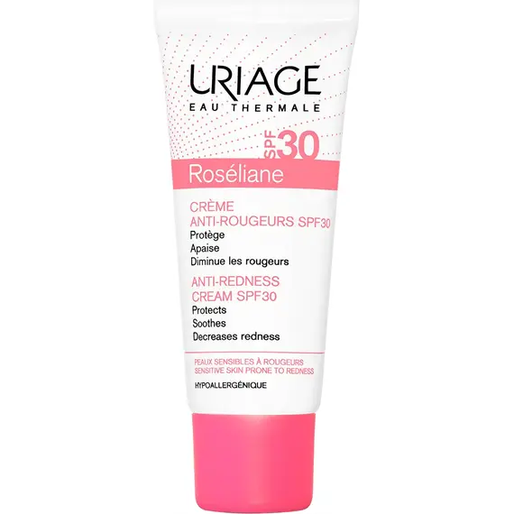 Uriage Roseliane Visible Redness-Neutralizing Care SPF30 Ενυδατική Προστατευτική Κρέμα κατά της Ερυθρότητας, 40ml - Χείλη στο Villagepharmacy