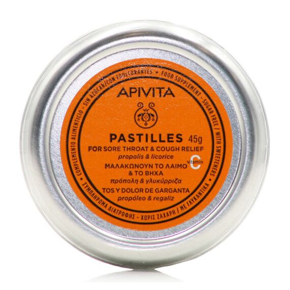 APIVITA PASTILLES TINS PROPOLIS & LICORICE 45GR - Καραμέλες στο Villagepharmacy
