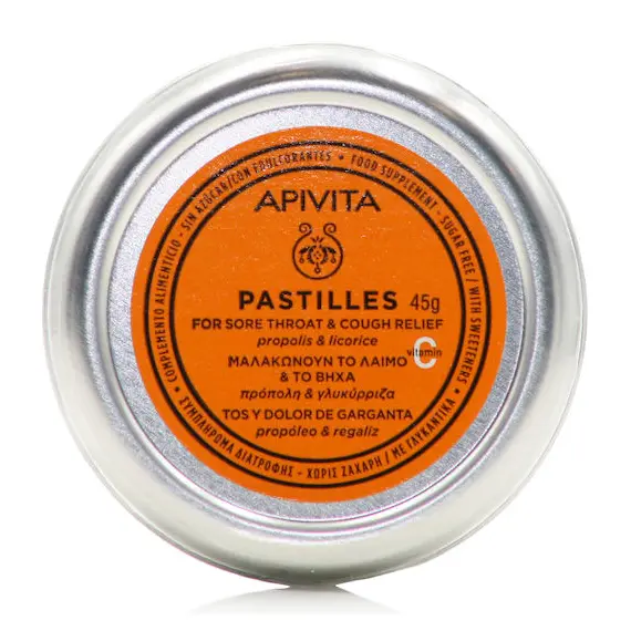 APIVITA PASTILLES TINS PROPOLIS & LICORICE 45GR - Καραμέλες στο Villagepharmacy