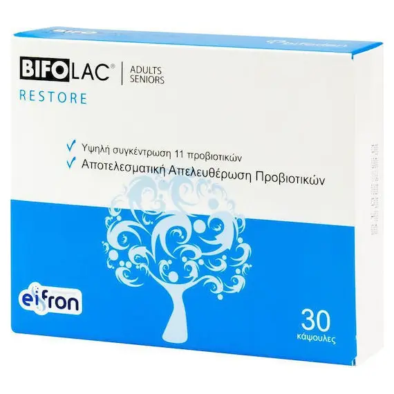 BIFOLAC RESTORE 30CAPS ΠΡΟΒΙΟΤΙΚΟ - Βιταμίνες στο Villagepharmacy