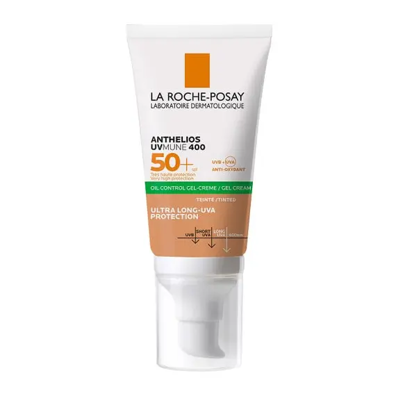 La Roche Posay Anthelios UVMUNE 400 Oil Control Gel Cream SPF50+ Αντηλιακή Κρέμα Προσώπου για Ματ Αποτέλεσμα Με Χρώμα, 50ml - Αντιηλιακά στο Villagepharmacy