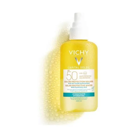 VICHY CAPITAL SOLEIL SOLAR PROTECTIVE WATER ΕΝΥΔ SPF50 200ML - Αντιηλιακά στο Villagepharmacy
