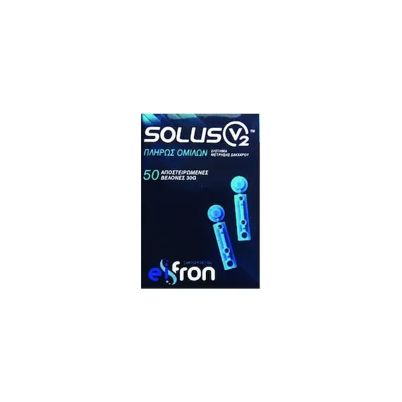 SOLUS V2 ΣΚΑΡΦΙΔΑ ΜΕΤΡ.ΣΑΚΧΑΡΟΥ 50 ΤΕΜ - Διαβήτης στο Villagepharmacy