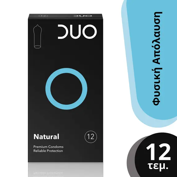 Duo Natural Προφυλακτικά Κανονικά & Διαχρονικά για Φυσική Απόλαυση, 12τεμ - Φαρμακείο στο Villagepharmacy