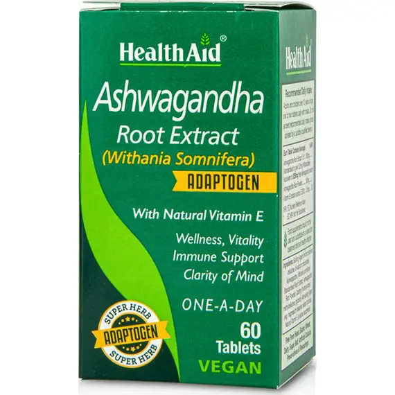 HEALTH AID ASHWAGANDHA 60 TABS - Βιταμίνες στο Villagepharmacy