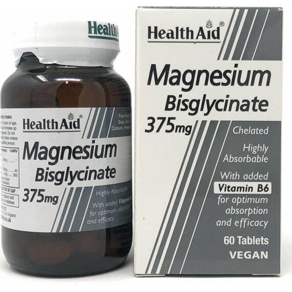HEALTH AID MAGNESIUM BISGLYCINATE 60TABS - Βιταμίνες στο Villagepharmacy