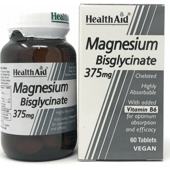 HEALTH AID MAGNESIUM BISGLYCINATE 60TABS - Βιταμίνες στο Villagepharmacy