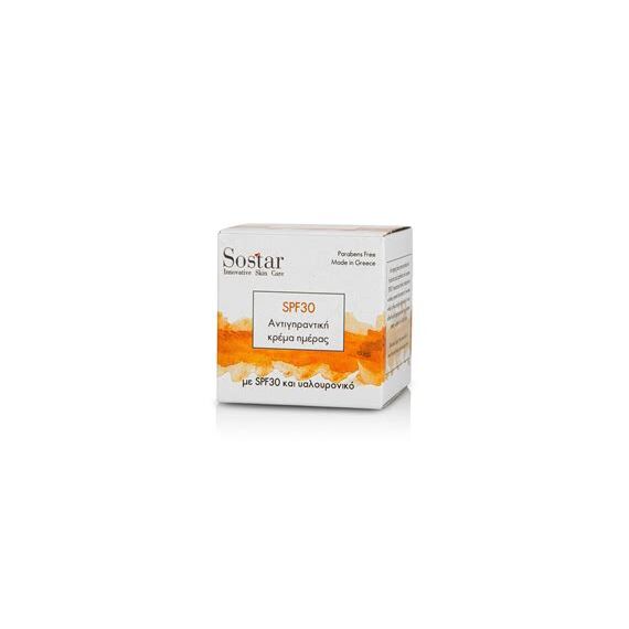 SOSTAR SPF30 ΑΝΤΙΓΗΡΑΝΤΙΚΗ 50ML - Πρόσωπο στο Villagepharmacy