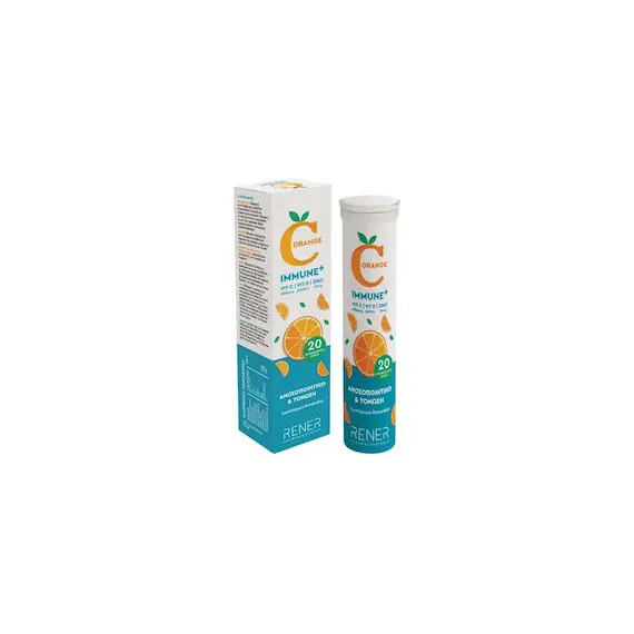 RENER C-ORANGE IMMUNE+VIT-C 1000MG+VIT-D+ZN 10MGX20TABS ΠΟΡΤ - Βιταμίνες στο Villagepharmacy
