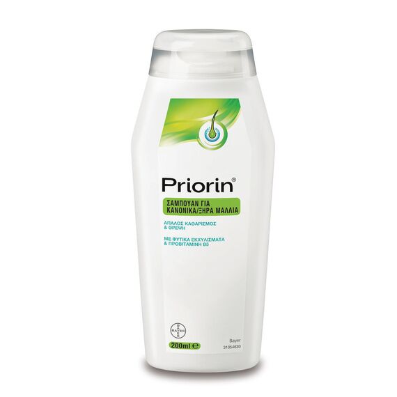 PRIORIN ΣΑΜΠΟΥΑΝ 200 ML ΓΙΑ ΚΑΝΟΝΙΚΑ/ΞΗΡΑ ΜΑΛΛΙΑ - Σαμπουάν - Αφρόλουτρα στο Villagepharmacy