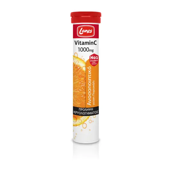 LANES EFF VIT C 1000MG ORANGE 20T RED - Βιταμίνες στο Villagepharmacy