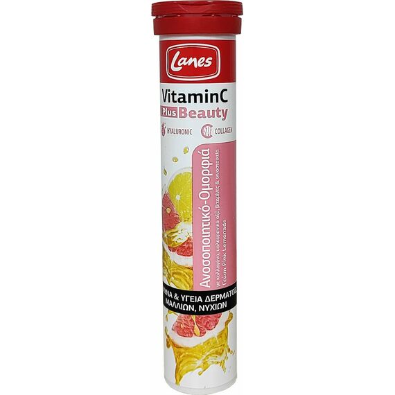 LANES VIT C EFF 500MG PINK LEM PLUS BEAUTY 20T - Βιταμίνες στο Villagepharmacy