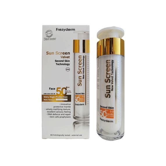 FREZYDERM SUN SCREEN SECOND SKIN FACE 50+  50ml - Αντιηλιακά στο Villagepharmacy