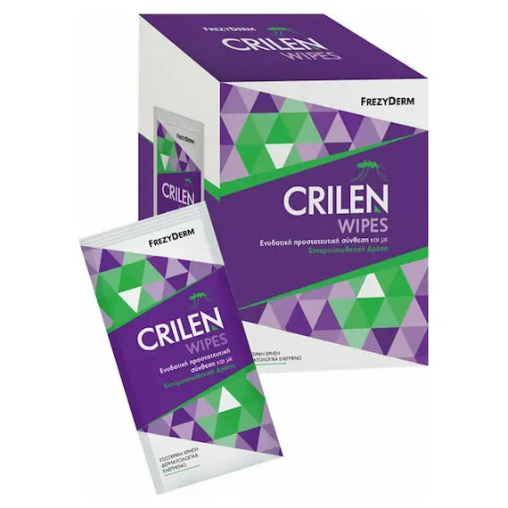 FREZYDERM CRILEN WIPES 20 ΤΕΜ (ΑΤΟΜ.ΦΑΚ) - Αντικουνουπικά στο Villagepharmacy