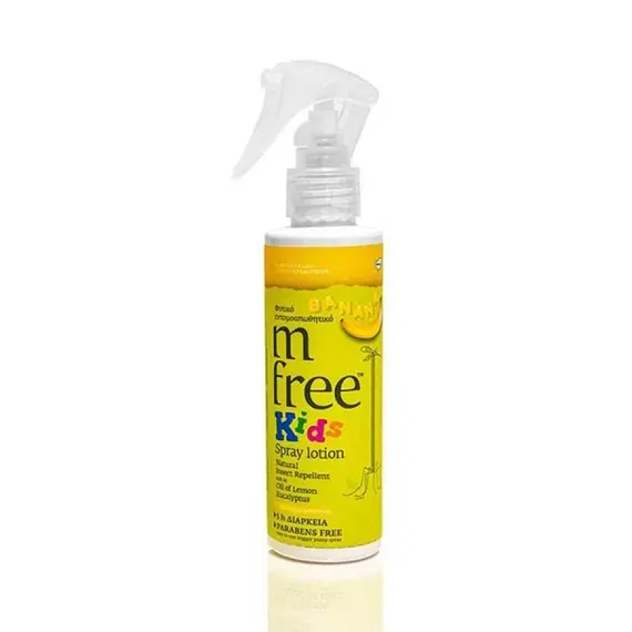 M Free Kids Spray Lotion Φυτικό Εντομοαπωθητικό Banana 125 ml - Αντικουνουπικά στο Villagepharmacy