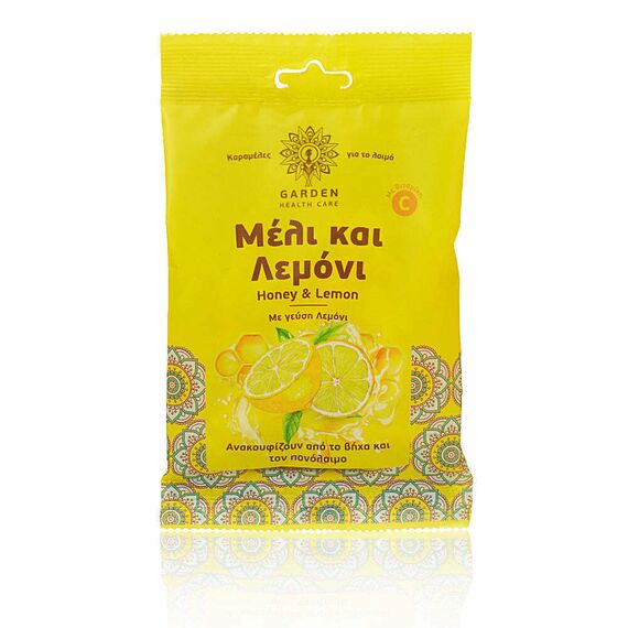 GARDEN ΚΑΡΑΜΕΛΕΣ ΛΑΙΜΟΥ ΜΕΛΙ & ΛΕΜΟΝΙ - Καραμέλες στο Villagepharmacy