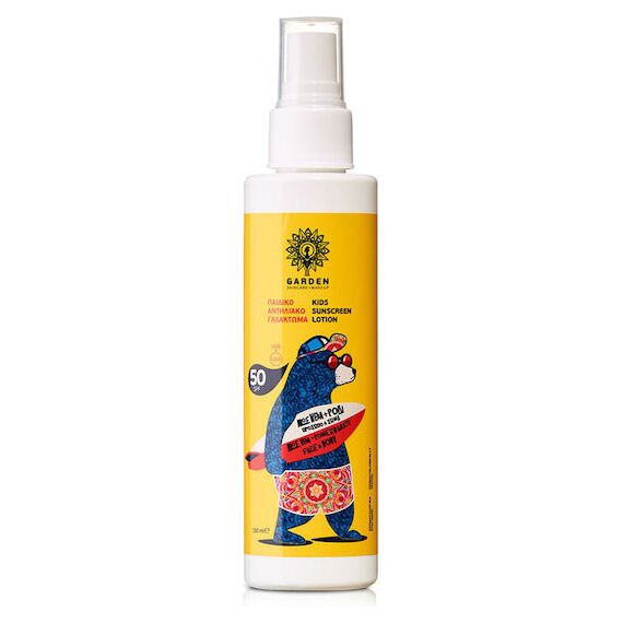 GARDEN SUN KIDS SUNSCR LOT SPR FAC&BOD ORG AL VER SPF50 150m - Αντιηλιακά στο Villagepharmacy