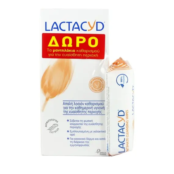 PLACTACYD LOTION 300ML+WIPES 15PCS - Ευαίσθητη περιοχή στο Villagepharmacy