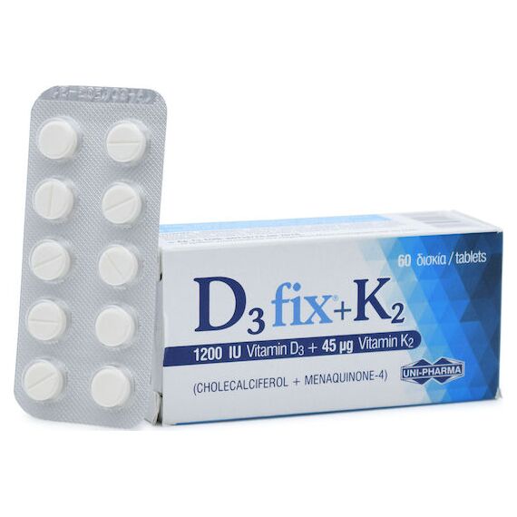 D3 FIX 1200IU + K2 45mcg 60 TABS - Βιταμίνες στο Villagepharmacy