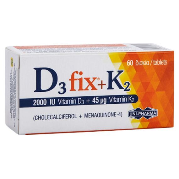 D3 FIX 2000IU + K2 45mcg 60 TABS - Βιταμίνες στο Villagepharmacy