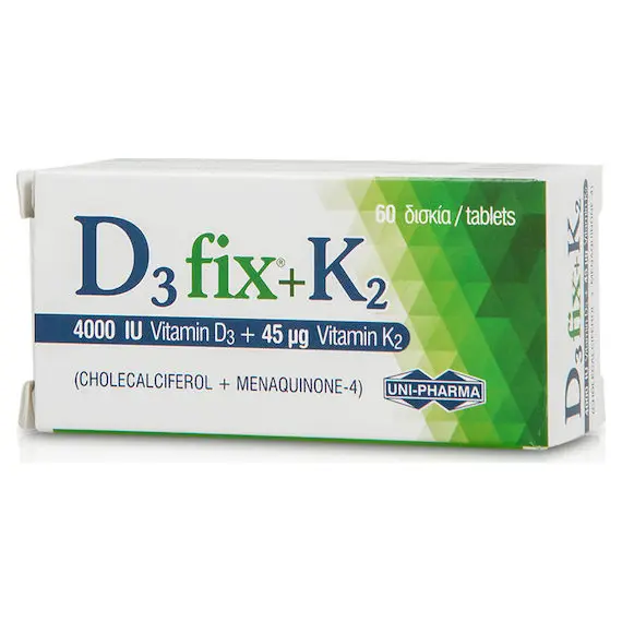 D3 FIX 4000IU + K2 45mcg 60 TABS - Ηλεκτρολύτες στο Villagepharmacy