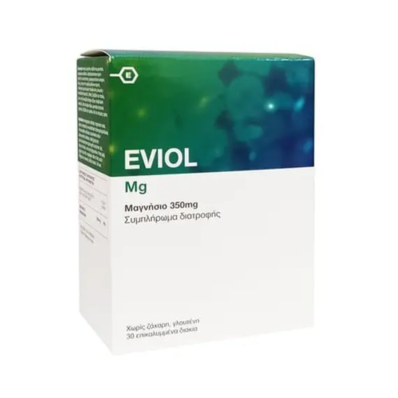 Eviol Magnesium Συμπλήρωμα Διατροφής Μαγνησίου 350mg, 30caps - Βιταμίνες στο Villagepharmacy