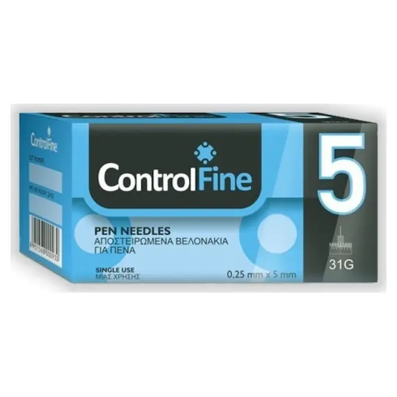 ControlFine PEN NEEDLES 100pcs 5 31G - Διαβήτης στο Villagepharmacy