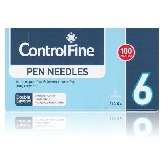 ControlFine INSULIN PEN NEEDLES 100pcs 6 31G - Διαβήτης στο Villagepharmacy