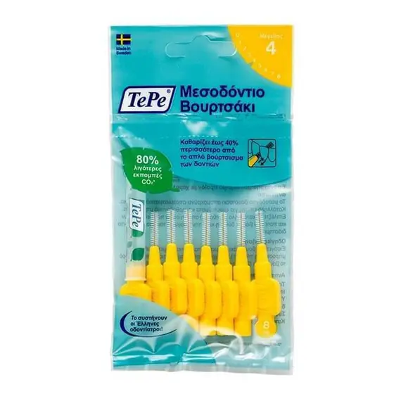 TePe 0,7MM ΚΙΤΡΙΝΟ  8TEM - Στοματική υγιεινή στο Villagepharmacy
