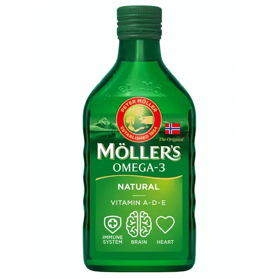 Moller’s Μουρουνέλαιο Natural Παραδοσιακό Μουρουνέλαιο σε Υγρή Μορφή με την Κλασσική Γεύση του Μουρουνέλαιου 250ml - Βιταμίνες στο Villagepharmacy